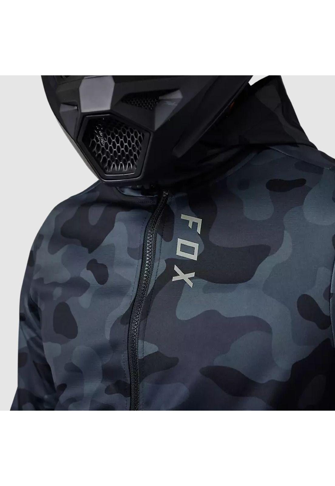 Chaqueta Moto Defend Drive Windbloc® Zip Negro Camo Fox-6