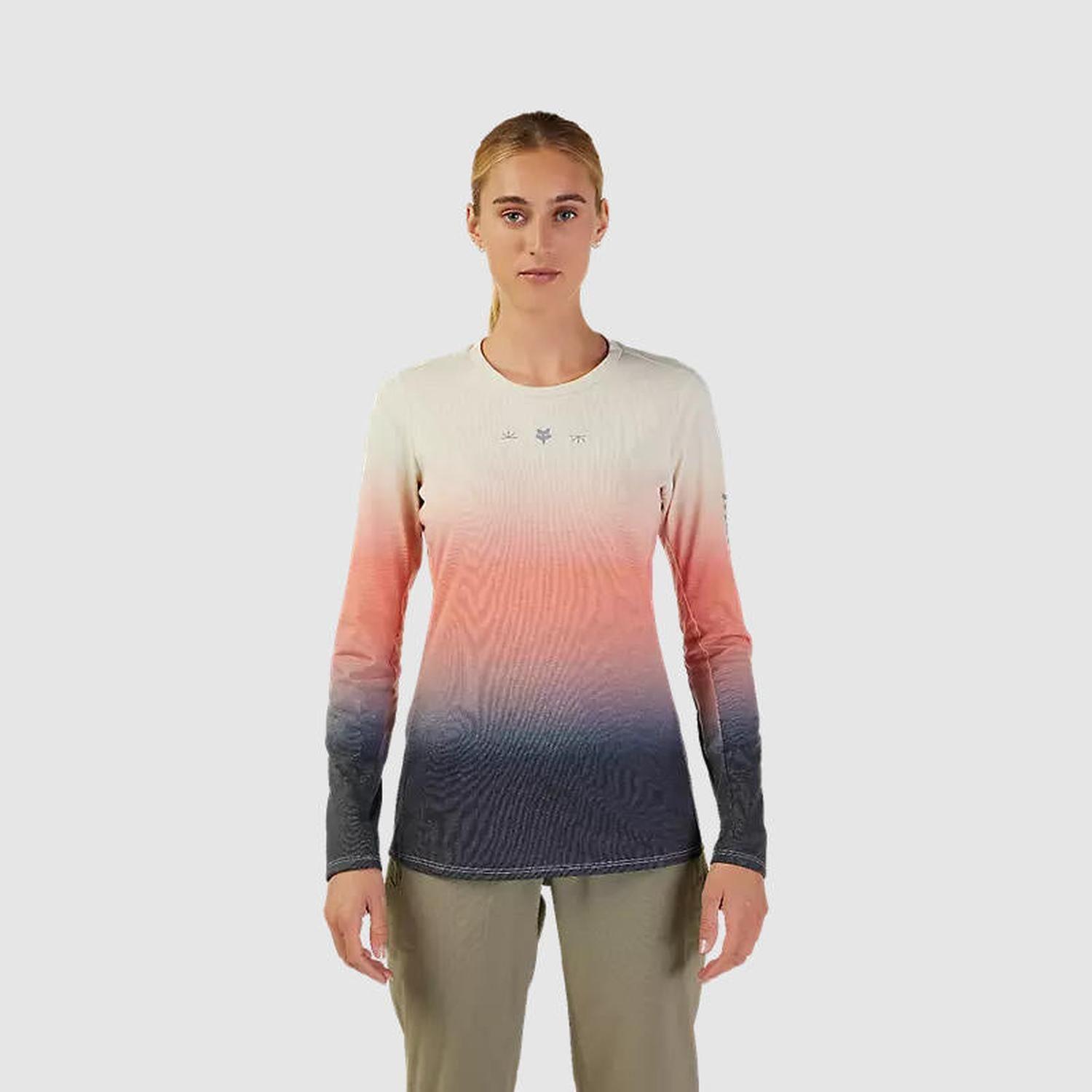 Polera Bicicleta Mujer Ranger Lunar Drirelease® Manga Larga Rosado Fox-1