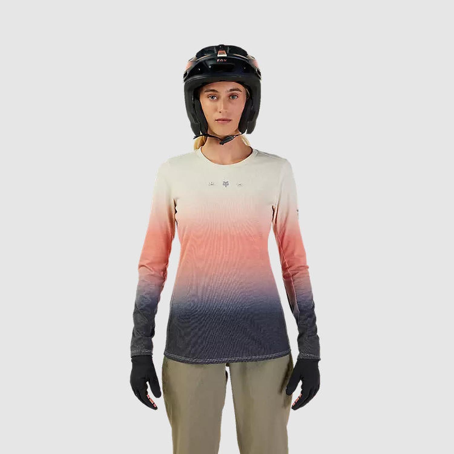 Polera Bicicleta Mujer Ranger Lunar Drirelease® Manga Larga Rosado Fox-4