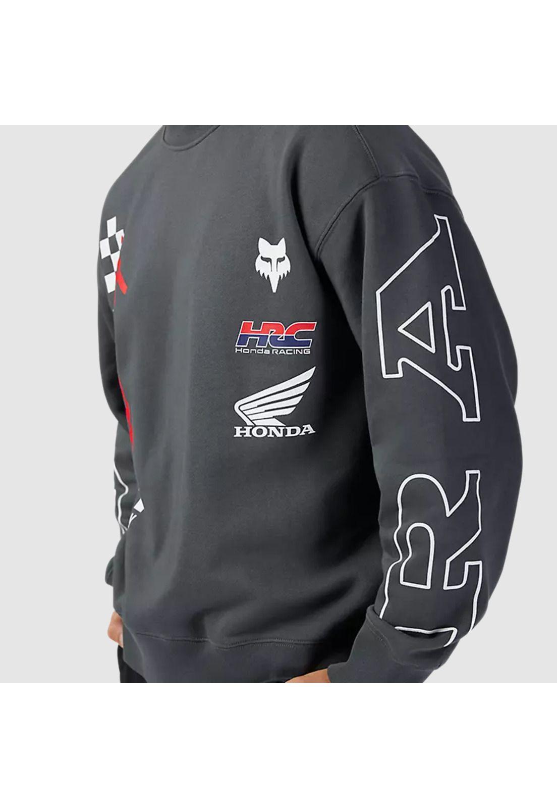 Poleron Lifestyle Oversize Crew Honda Gris Fox-3