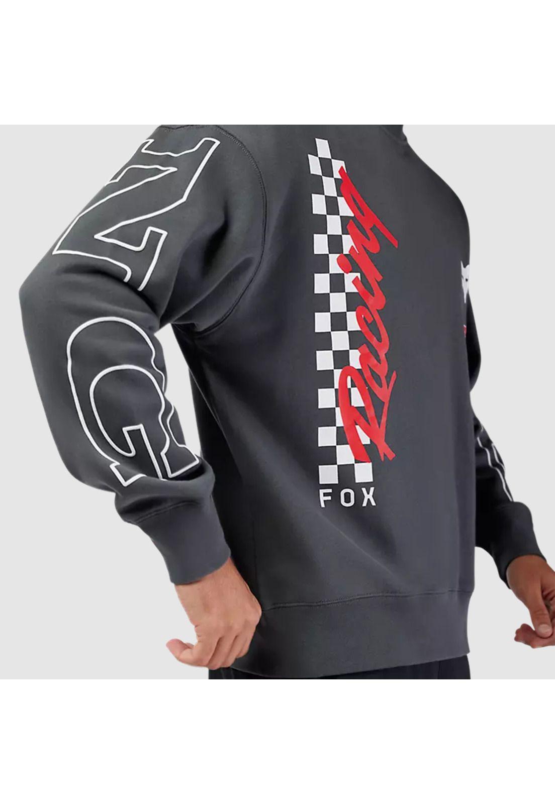 Poleron Lifestyle Oversize Crew Honda Gris Fox-4