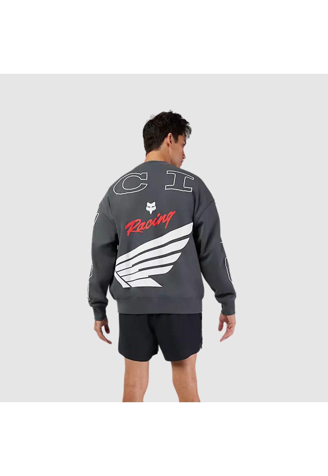 Poleron Lifestyle Oversize Crew Honda Gris Fox-5