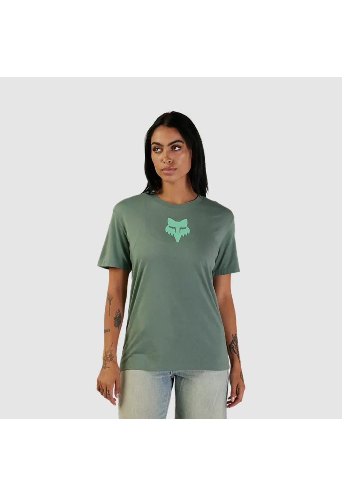 Polera Lifestyle Mujer Fox Head Verde Fox-0