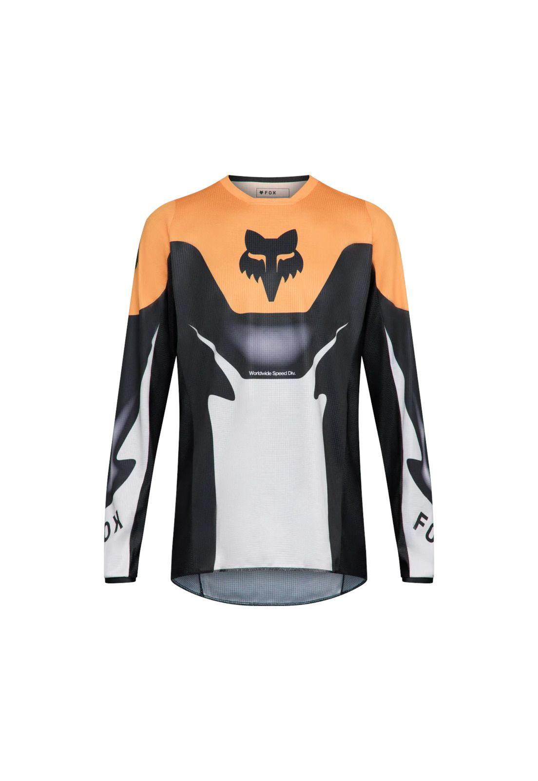 Polera Moto 180 Noble Negro/Amarillo Fox-0