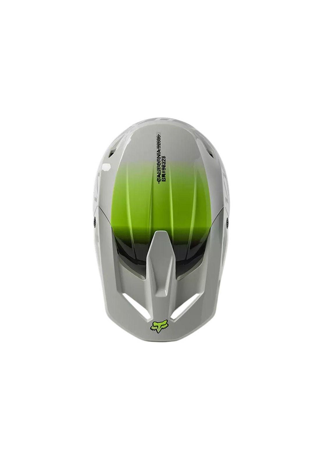 Casco Moto Niño V1 Toxsyk Gris/Amarillo Fox-3