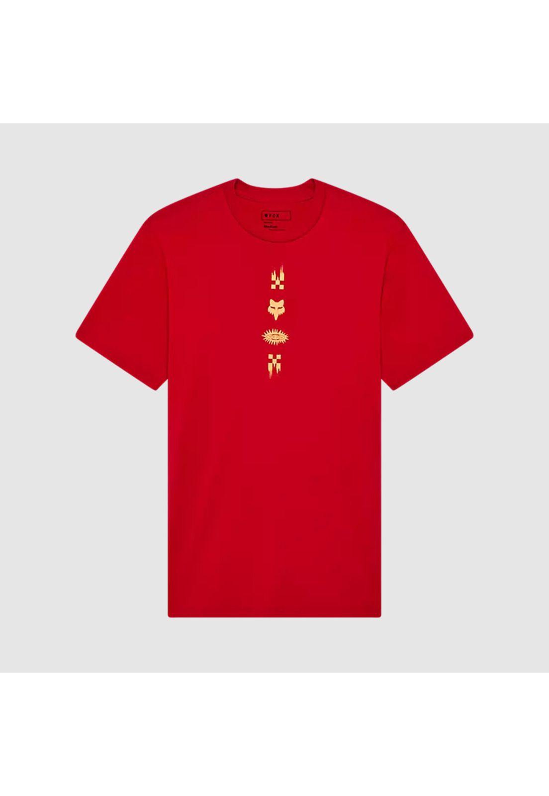 Polera Lifestyle Checkered Premium Rojo Fox-0