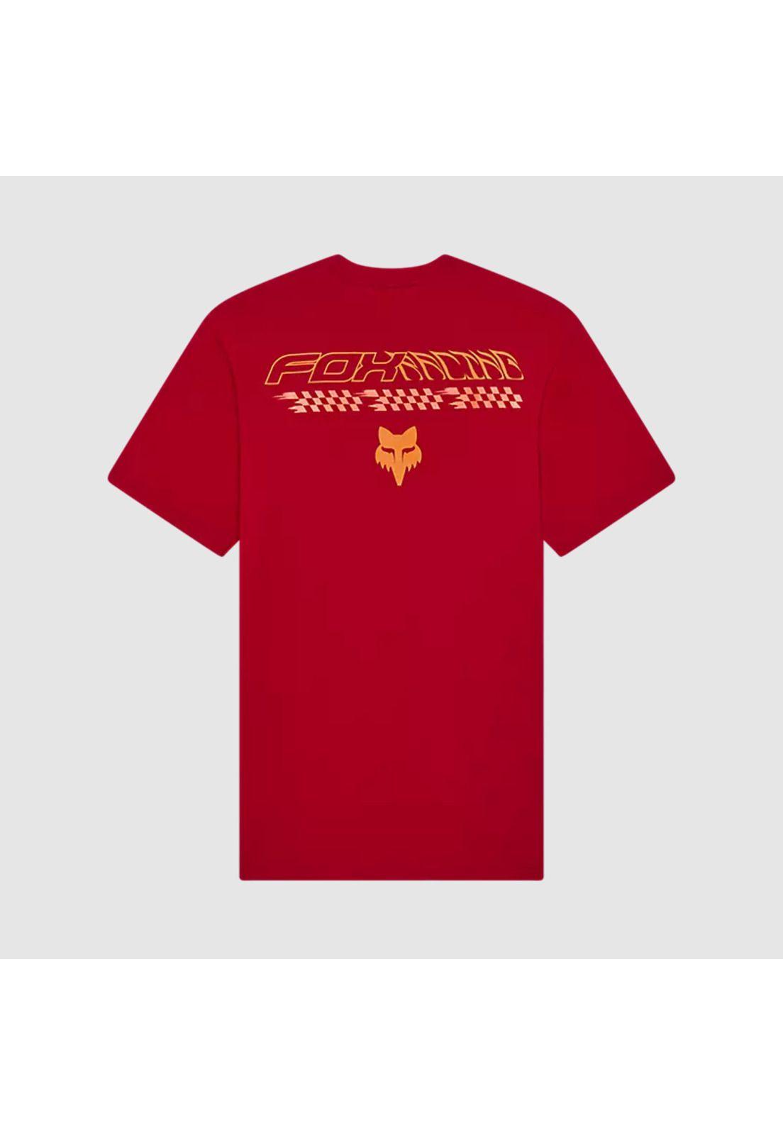 Polera Lifestyle Checkered Premium Rojo Fox-1