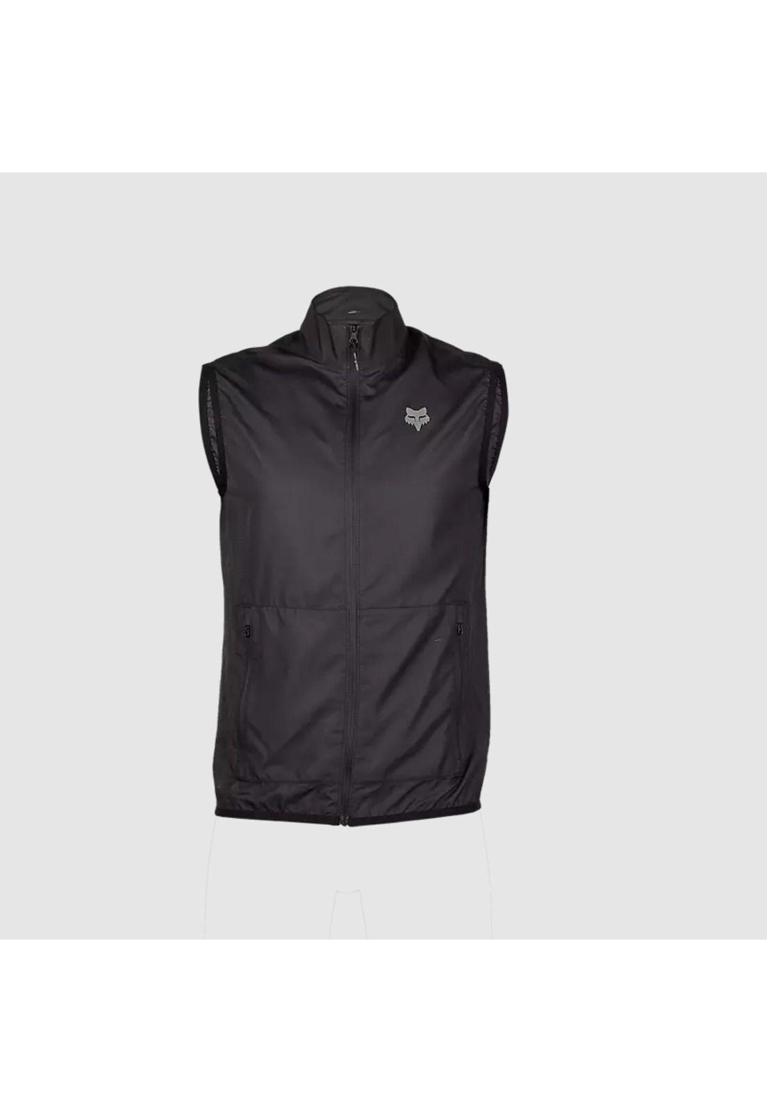 Chaqueta Cortavientos Bicicleta Ranger Sin Mangas Negro Fox-0