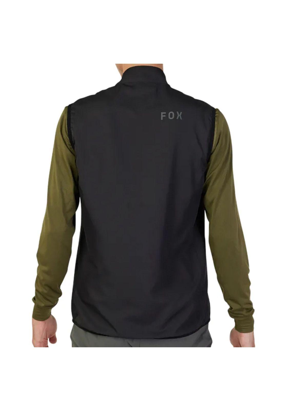 Chaqueta Cortavientos Bicicleta Ranger Sin Mangas Negro Fox-2