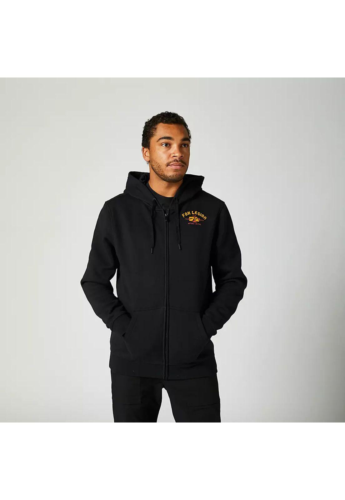 Poleron Lifestyle At Bay Zip Negro Fox-0