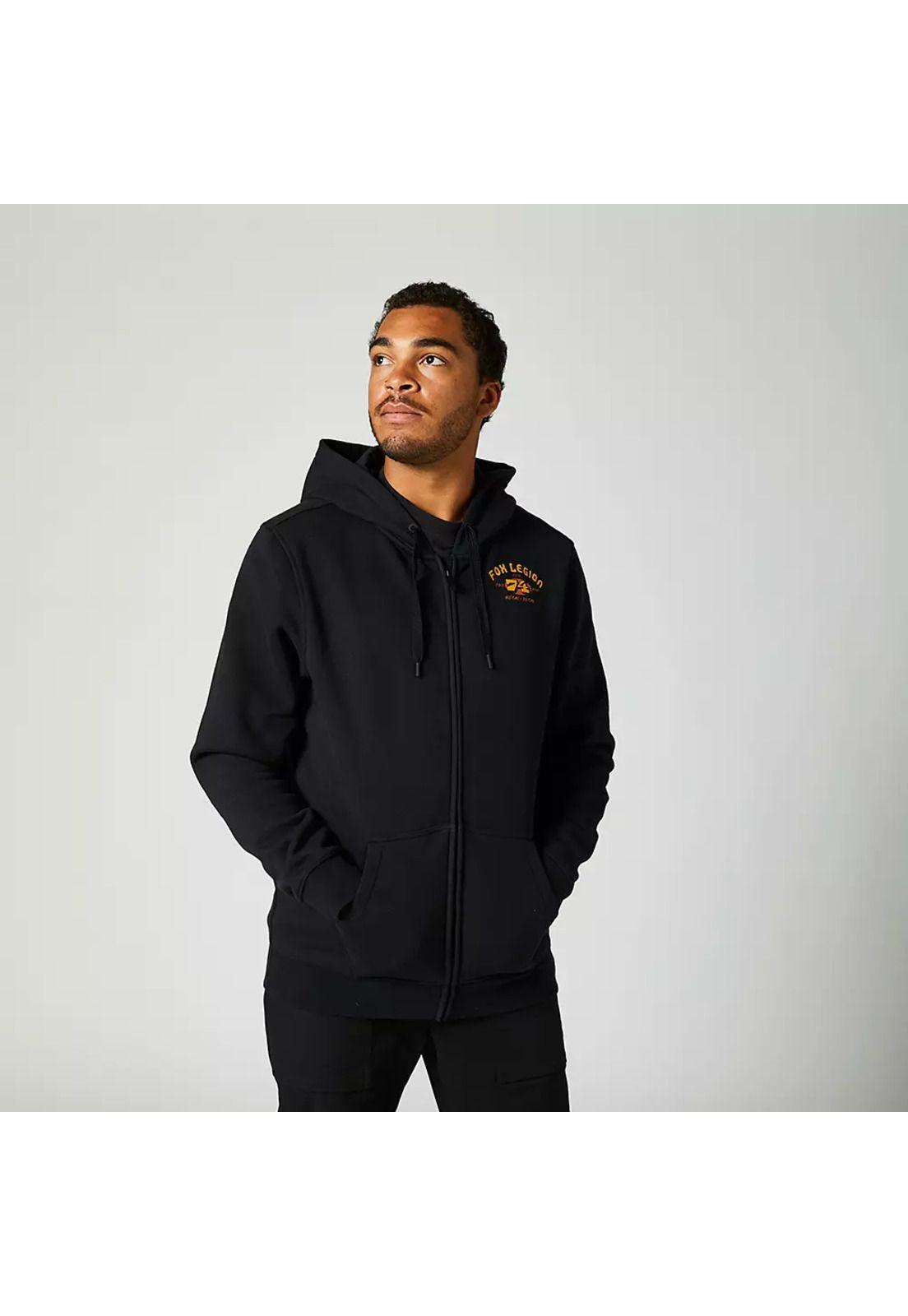 Poleron Lifestyle At Bay Zip Negro Fox-2