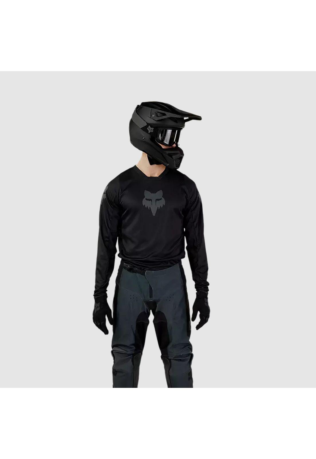 Polera Moto 180 Blackout Negro Fox-1