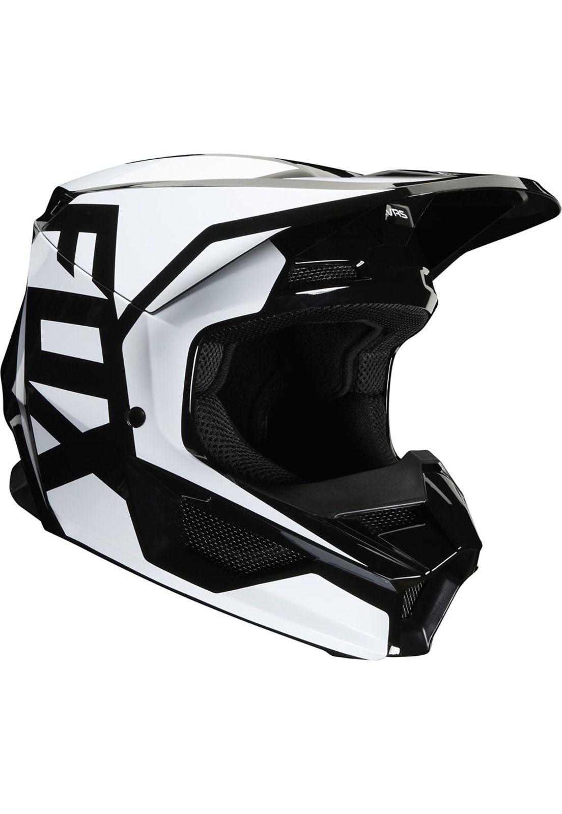 Casco Moto Niño V1 Prix Negro Fox-0