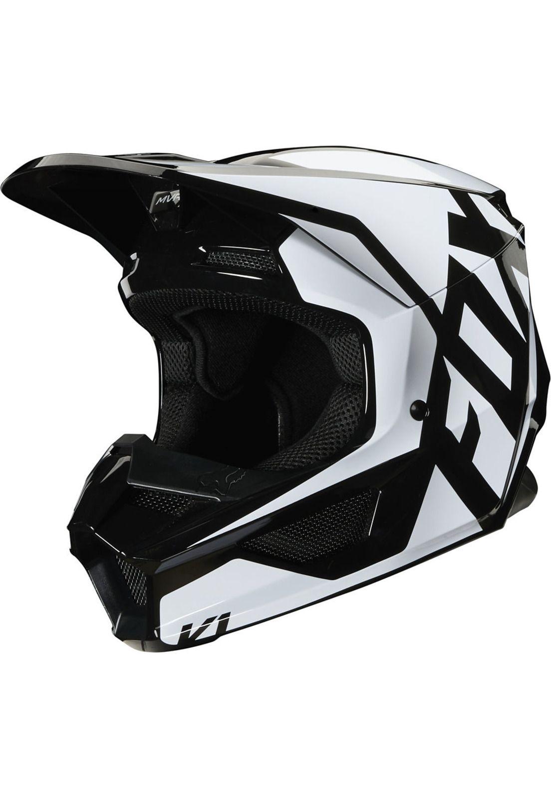 Casco Moto Niño V1 Prix Negro Fox-1