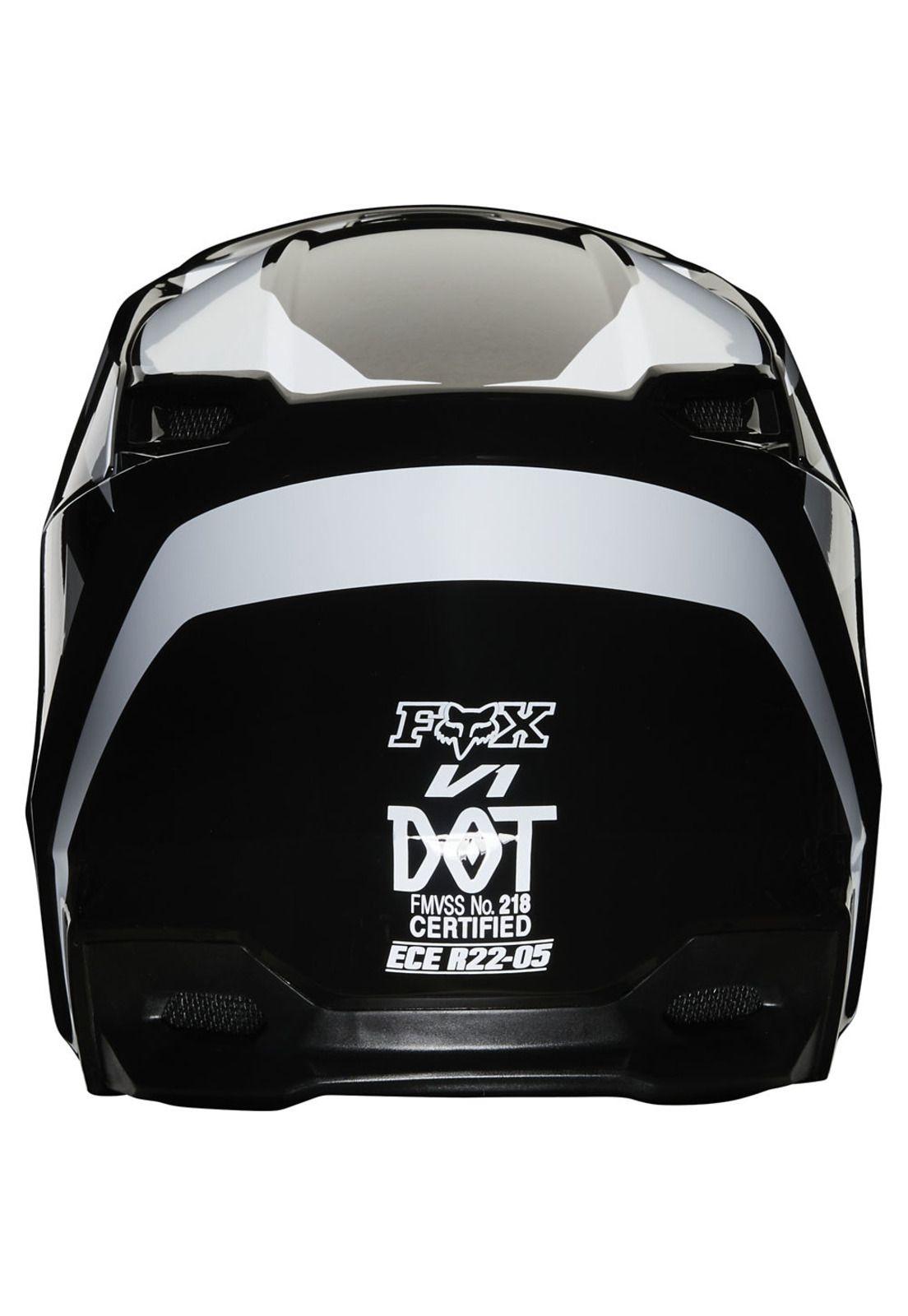 Casco Moto Niño V1 Prix Negro Fox-3