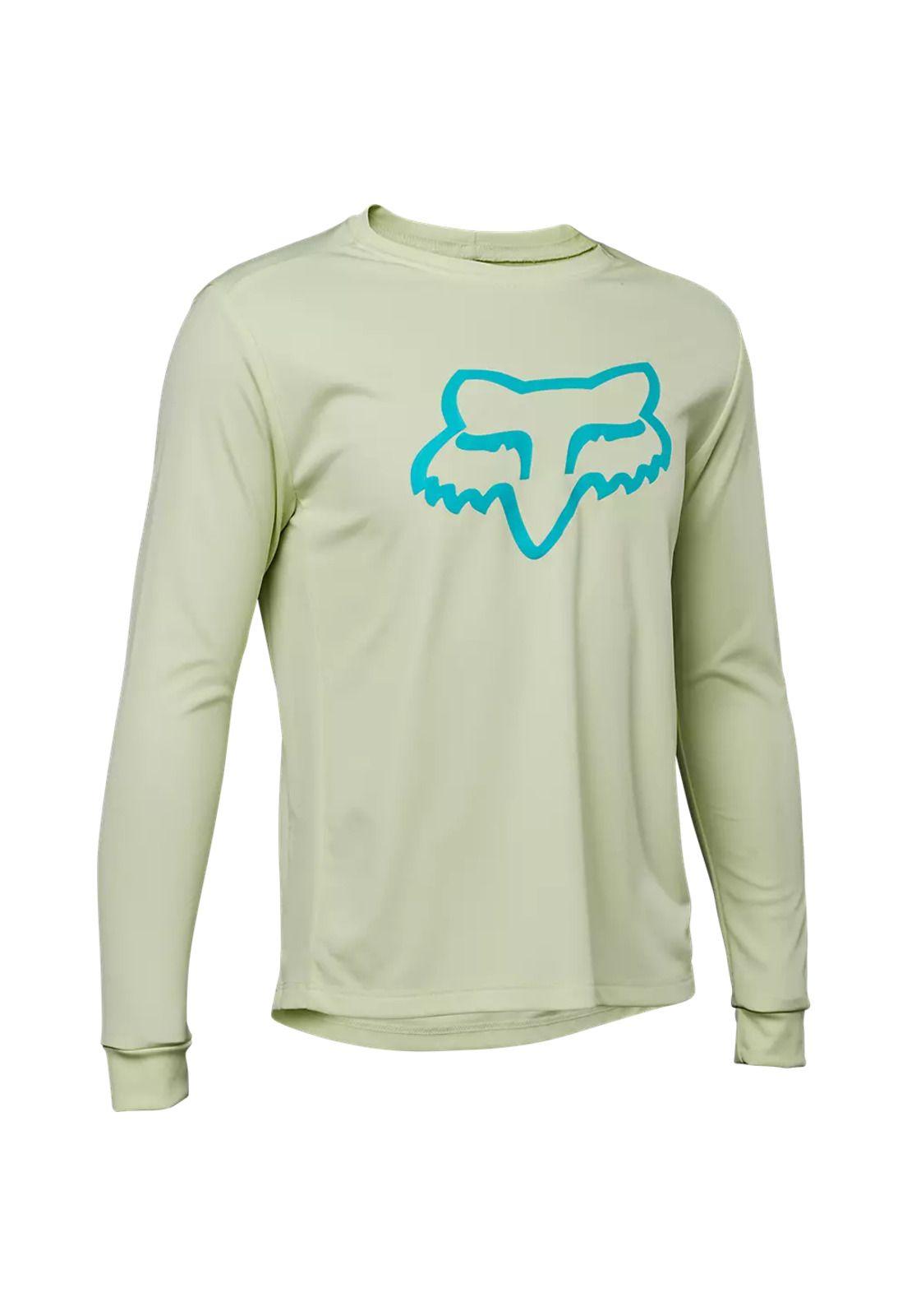 Polera Bicicleta Niño Ranger Manga Larga Blanco Hueso Fox-0