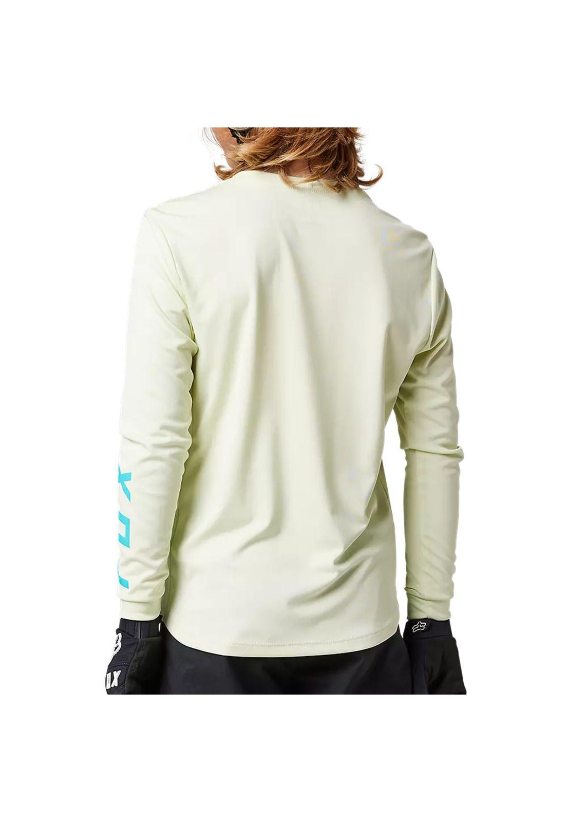 Polera Bicicleta Niño Ranger Manga Larga Blanco Hueso Fox-2