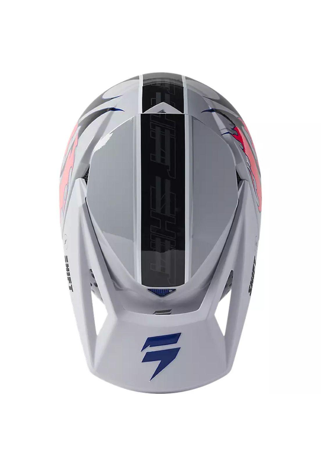 Casco Moto White Label Burntable Gris/Negro Shift-2