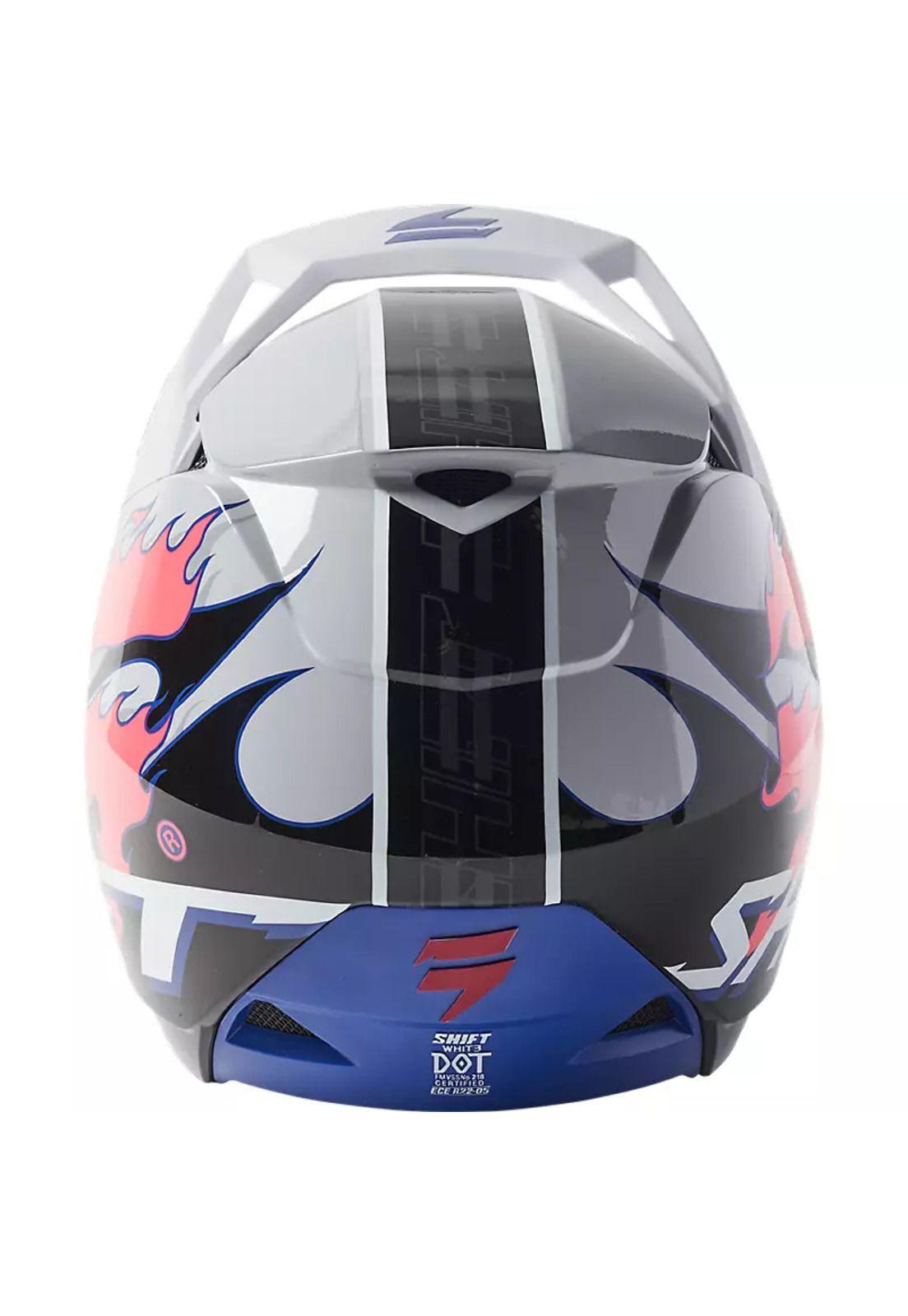 Casco Moto White Label Burntable Gris/Negro Shift-3