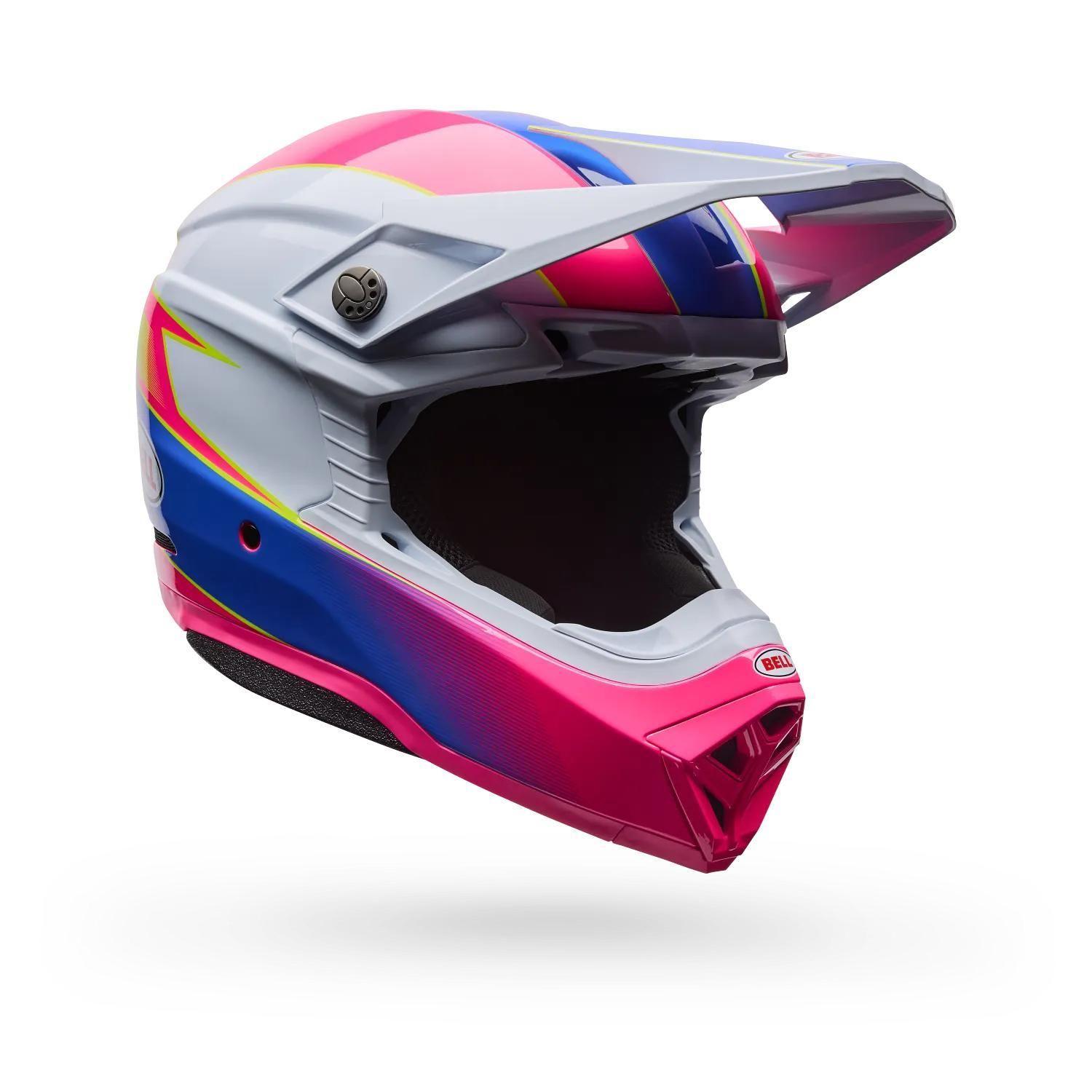 Casco Moto Moto-10 Falcon Mips Blanco/Rosado Bell-1