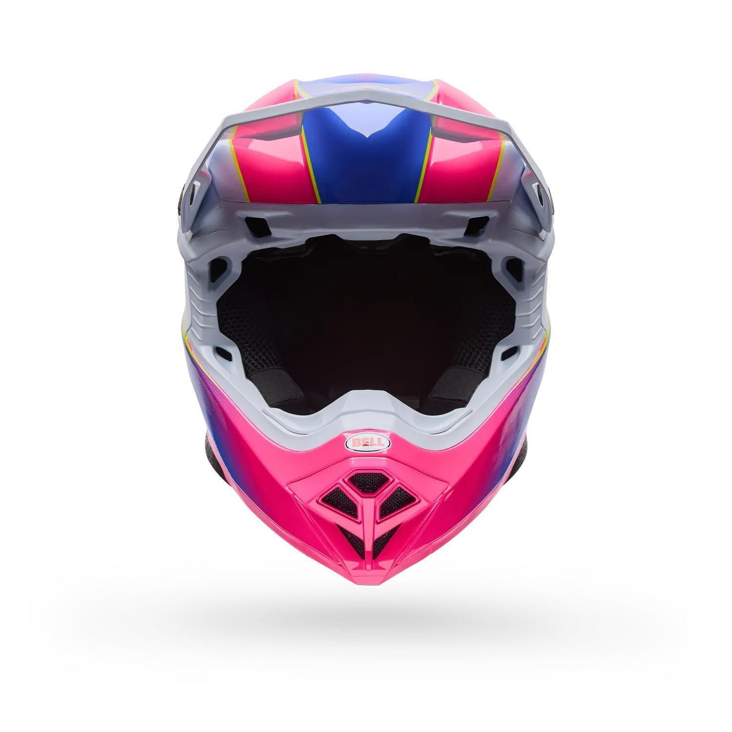 Casco Moto Moto-10 Falcon Mips Blanco/Rosado Bell-2