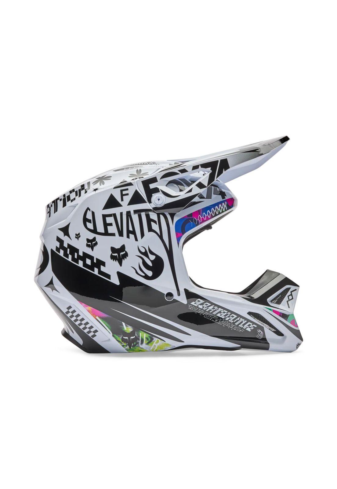 Casco Moto V1 Image Cosmo Blanco/Negro Fox-0