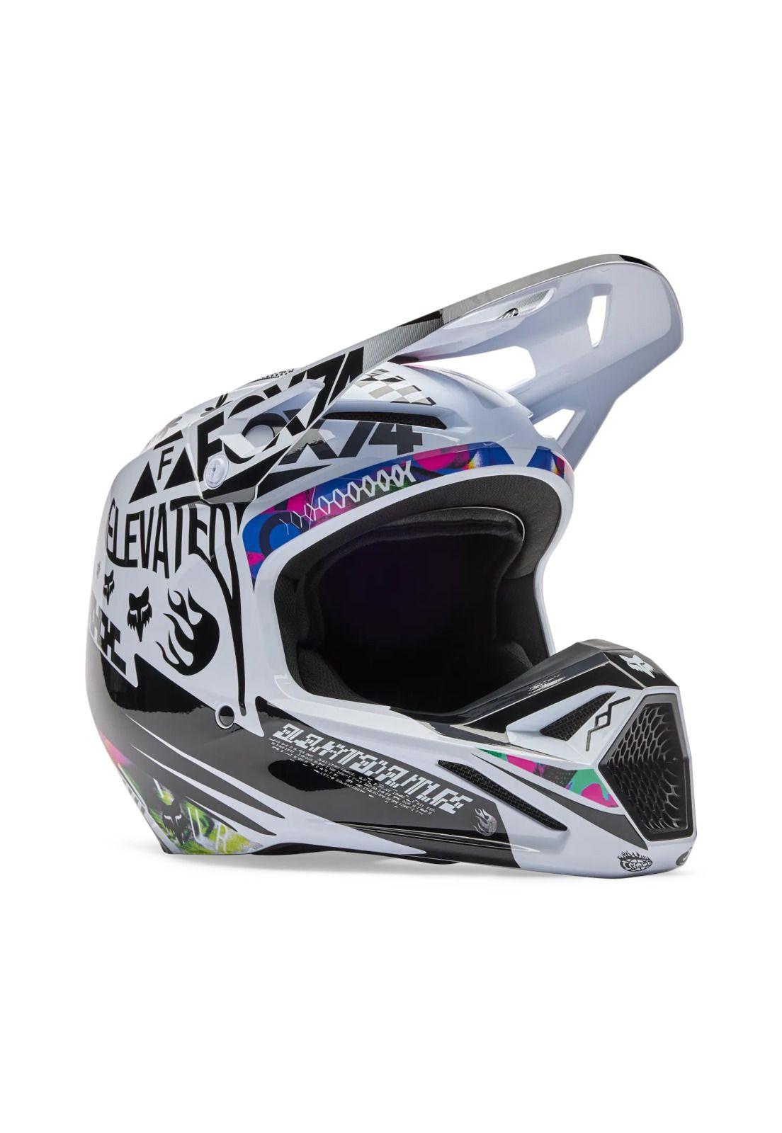 Casco Moto V1 Image Cosmo Blanco/Negro Fox-1