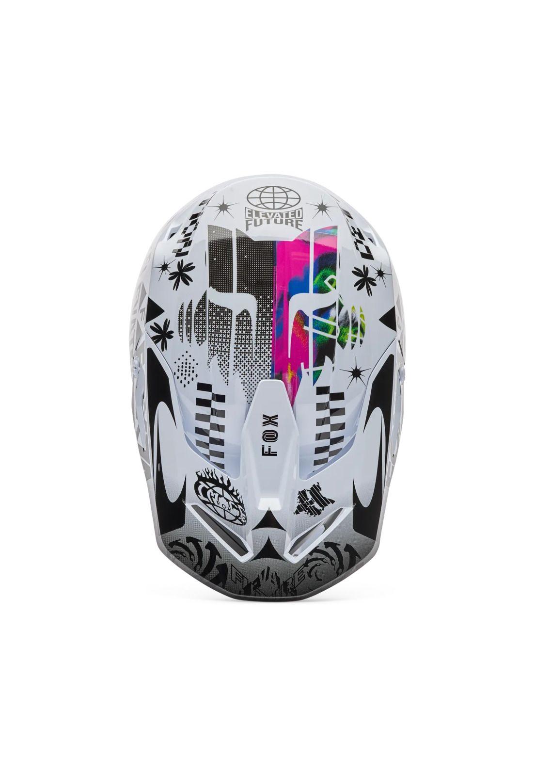 Casco Moto V1 Image Cosmo Blanco/Negro Fox-3