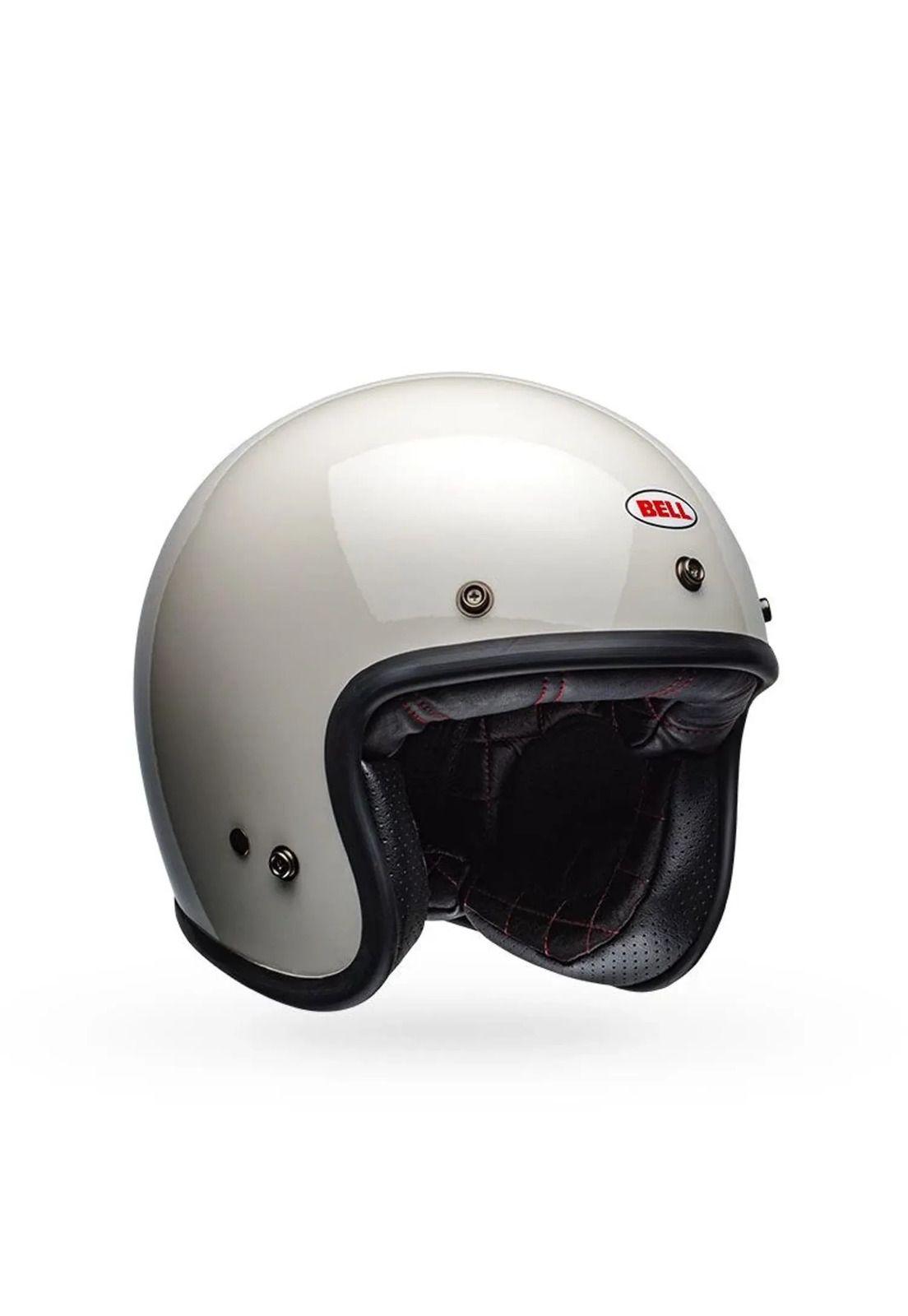 Casco Moto Calle Custom 500 Vinit Blanco Certificado QR Bell-0
