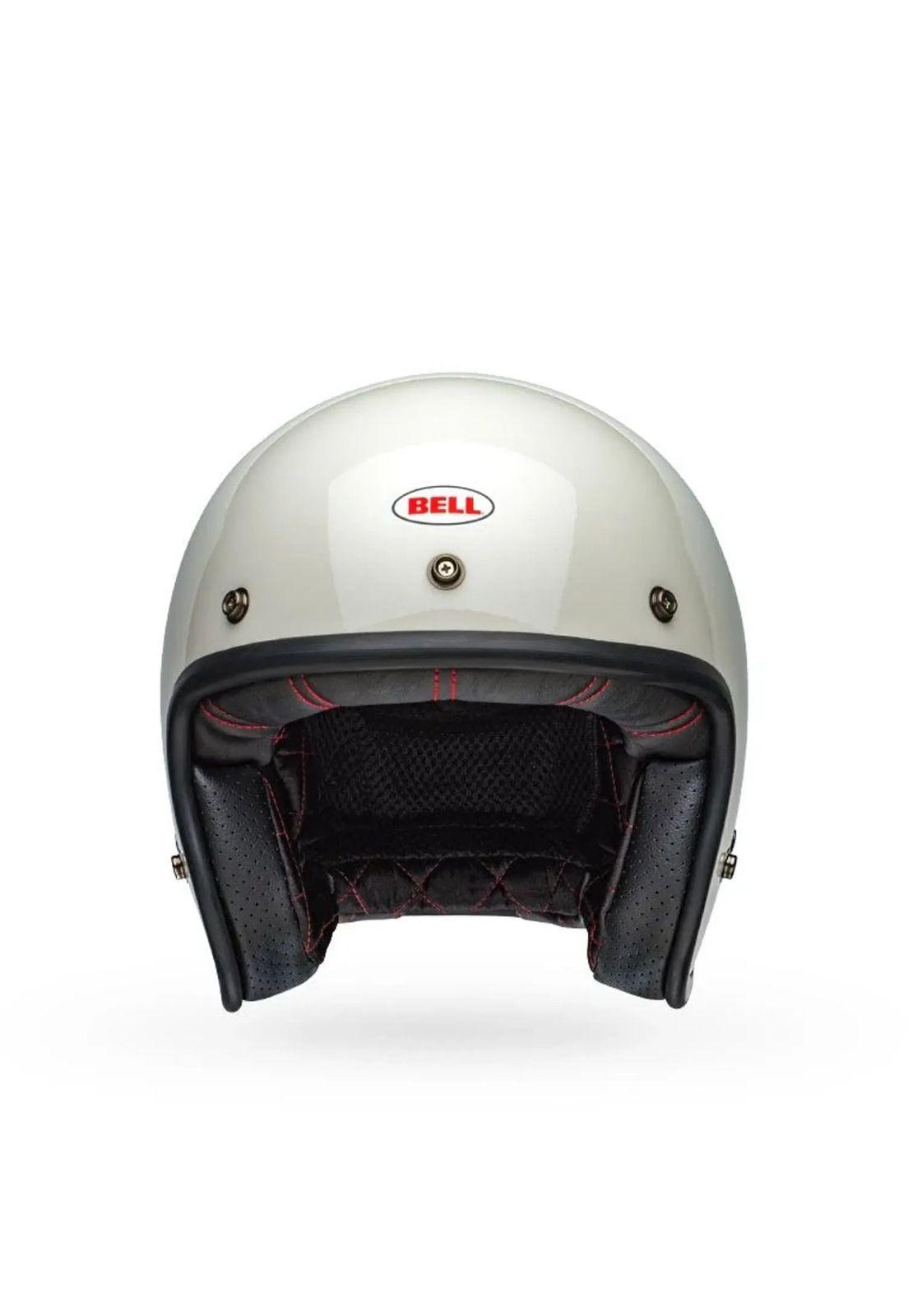 Casco Moto Calle Custom 500 Vinit Blanco Certificado QR Bell-1