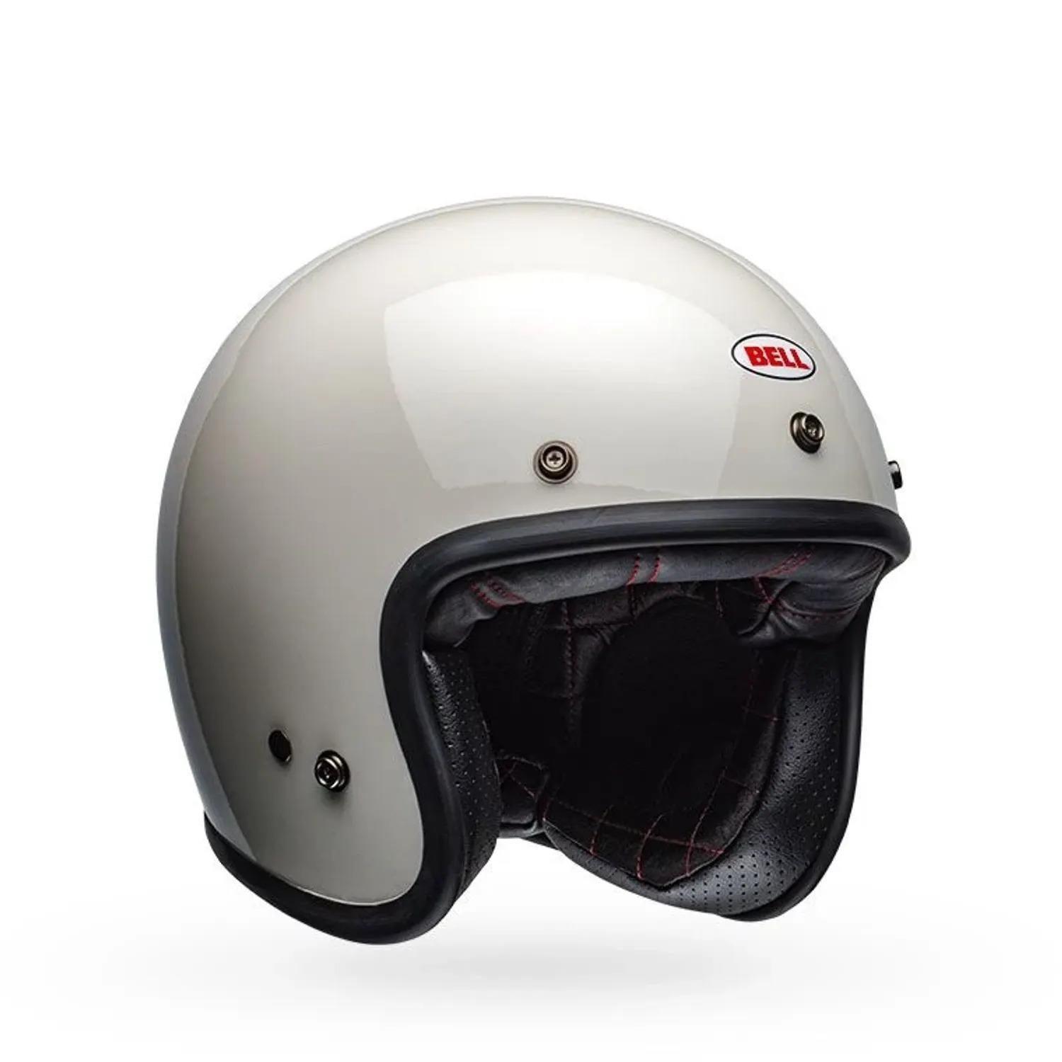 Casco Moto Calle Custom 500 Vinit Blanco Certificado QR Bell-0
