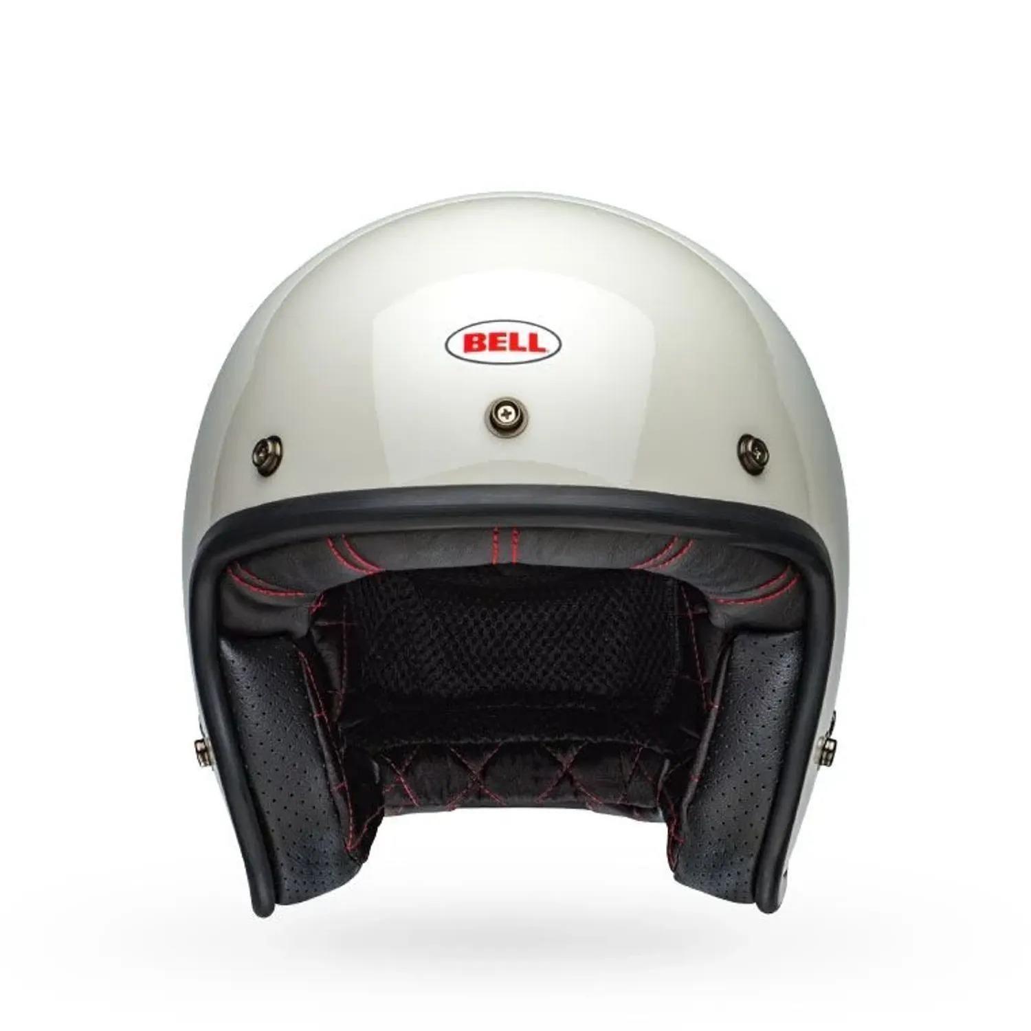 Casco Moto Calle Custom 500 Vinit Blanco Certificado QR Bell-1