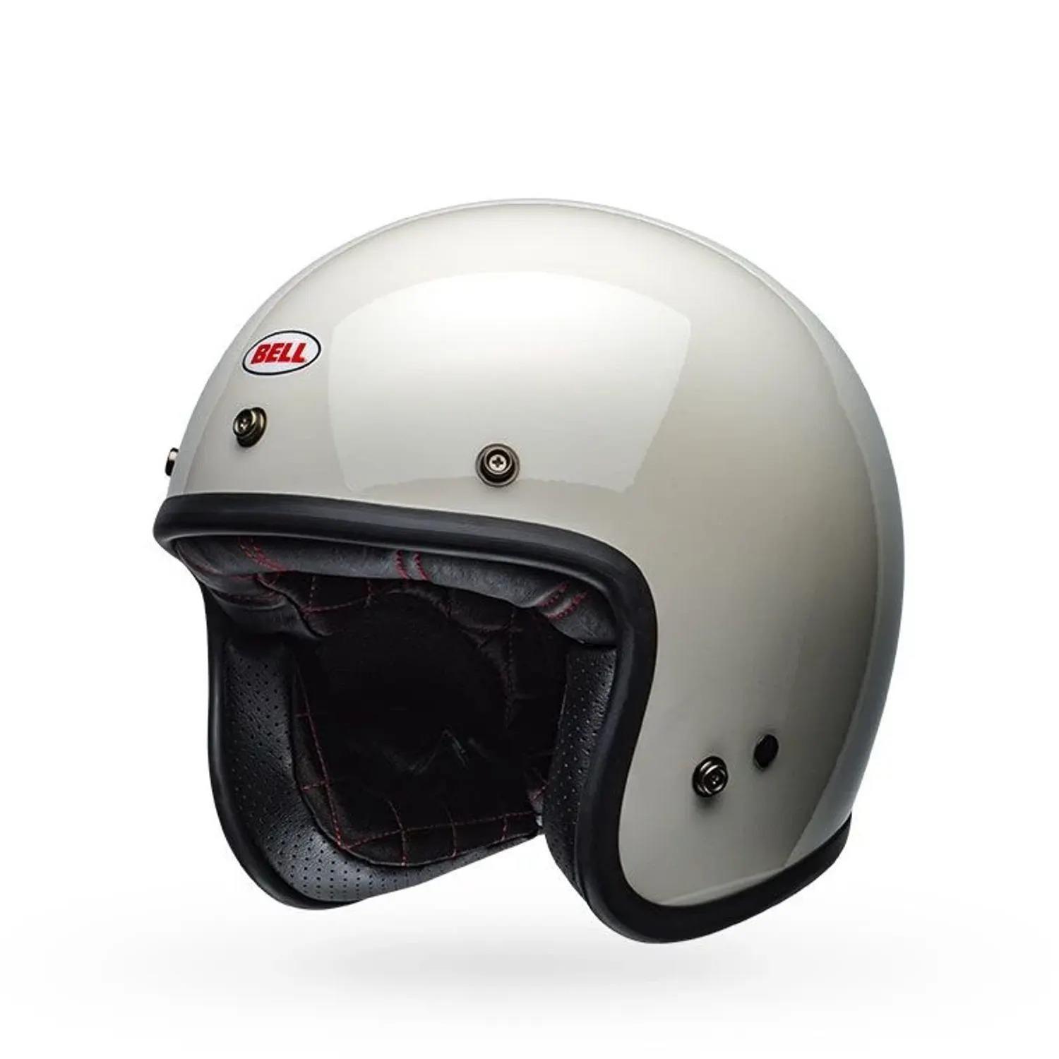 Casco Moto Calle Custom 500 Vinit Blanco Certificado QR Bell-2