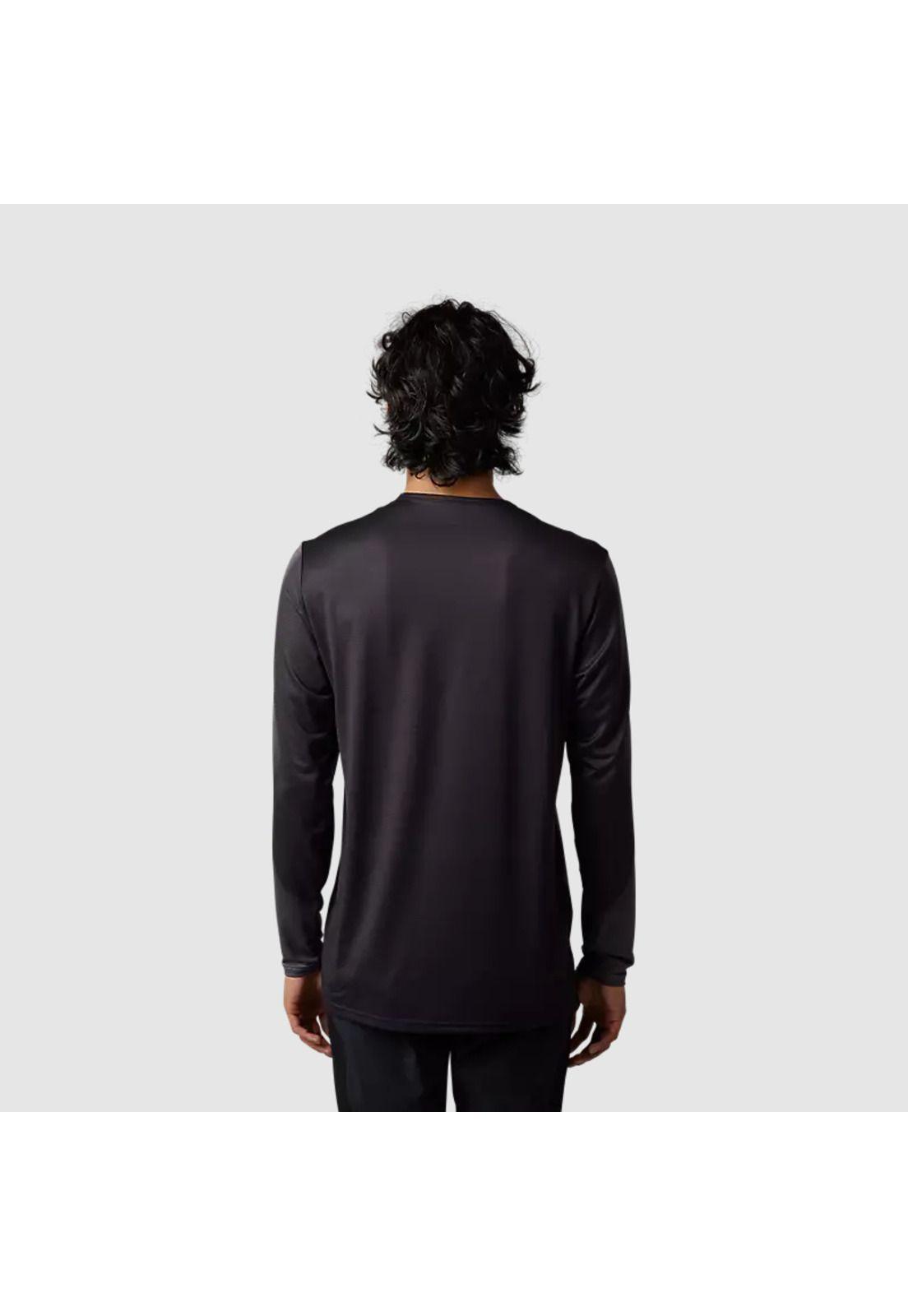 Polera Bicicleta Flexair Novah Negro/Gris Manga Larga Fox-2