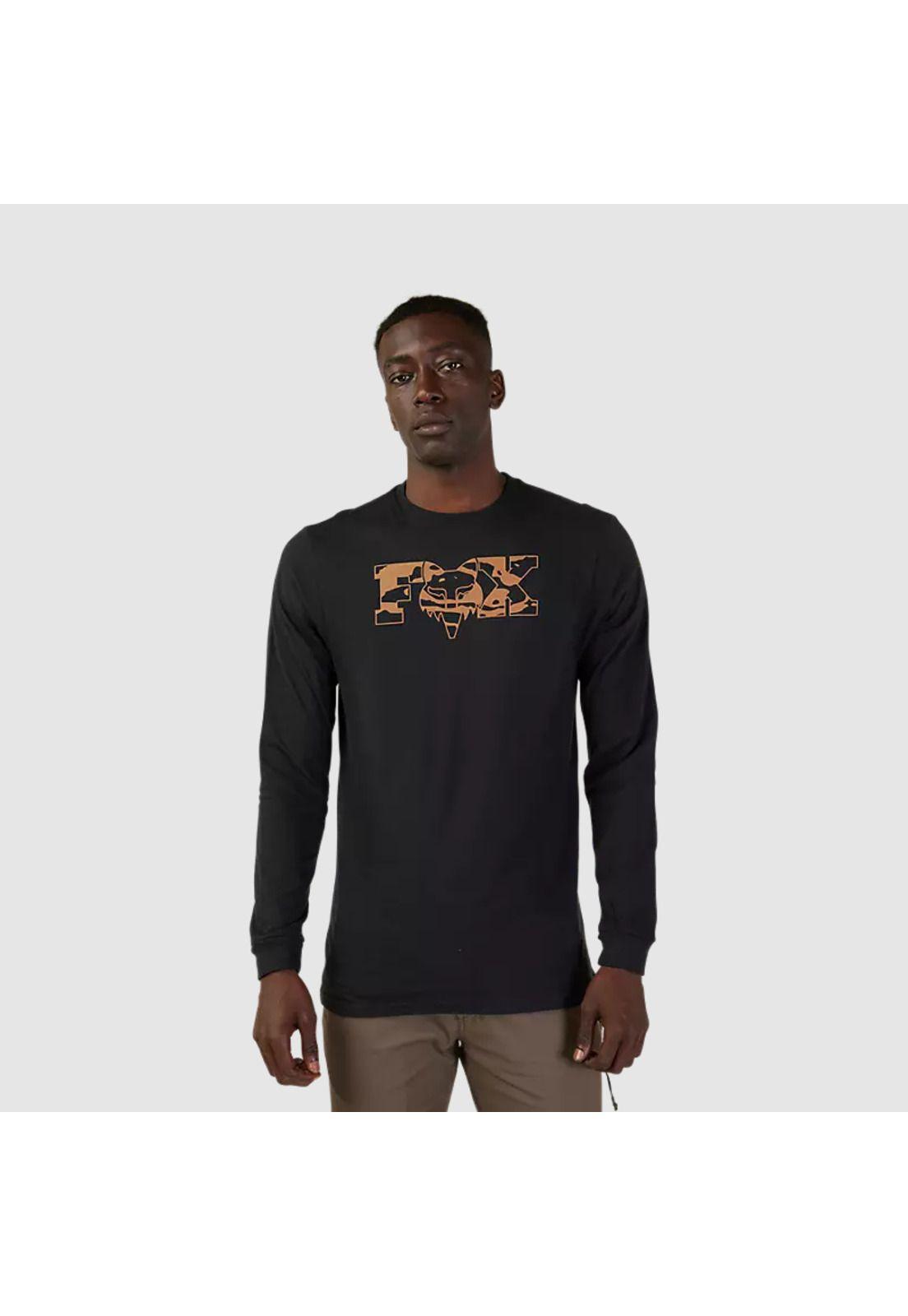 Polera Lifestyle Cienega Manga Larga Negro Fox-0