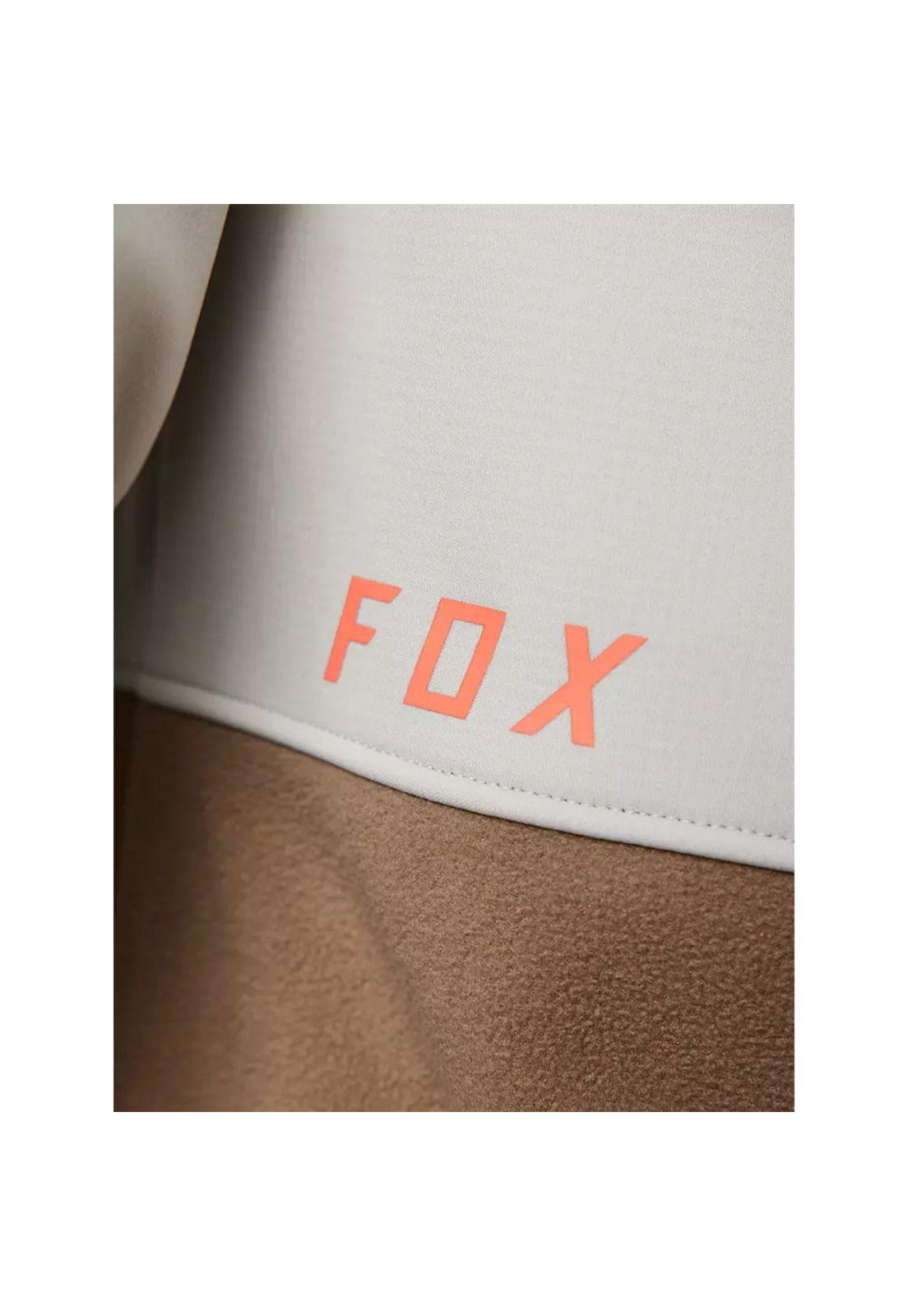 Poleron Bicicleta Mujer Ranger Windbloc® Blanco/Cafe Fox-3