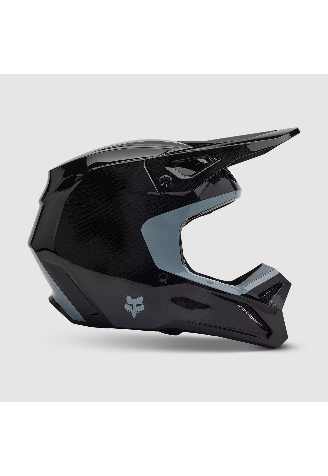 Casco Moto V1 Taunt Negro/Gris Fox-1