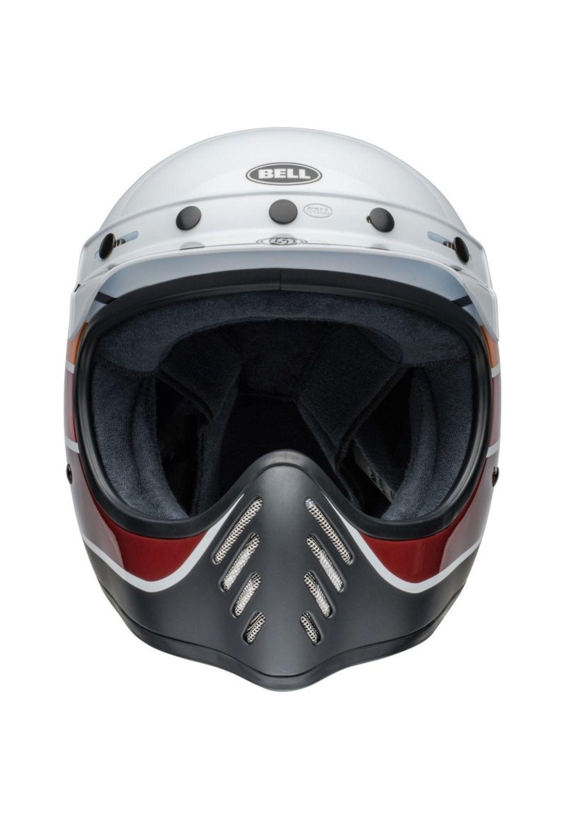 Casco Moto Calle Moto-3 Classic Blanco Naranjo Bell-2