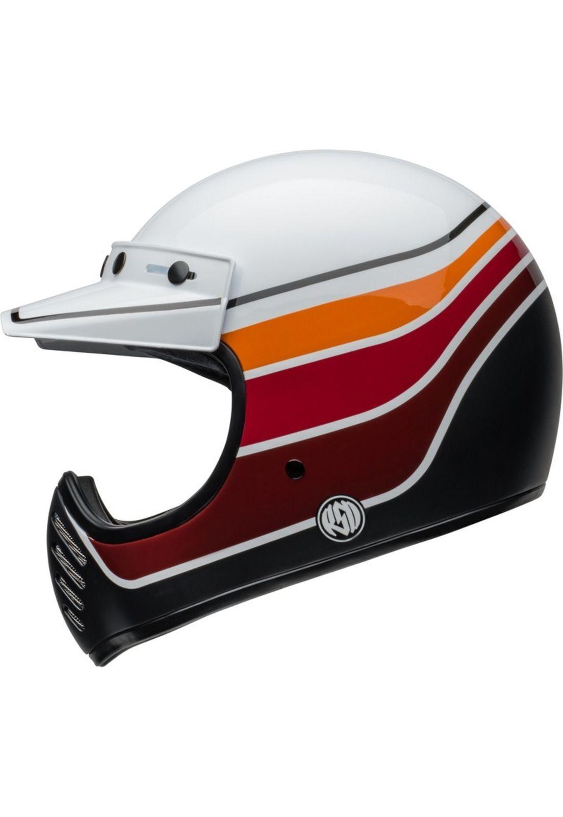 Casco Moto Calle Moto-3 Classic Blanco Naranjo Bell-3