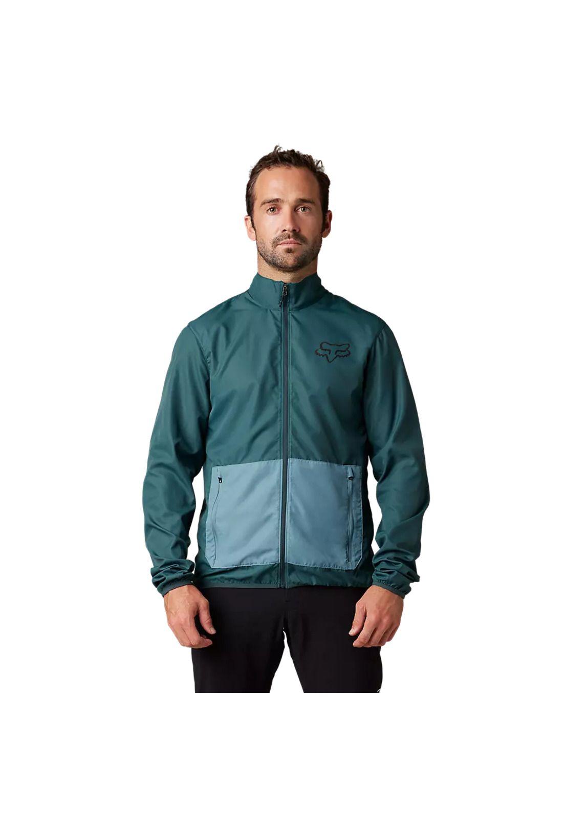 Chaqueta Cortavientos Bicicleta Ranger Esmeralda Fox-0