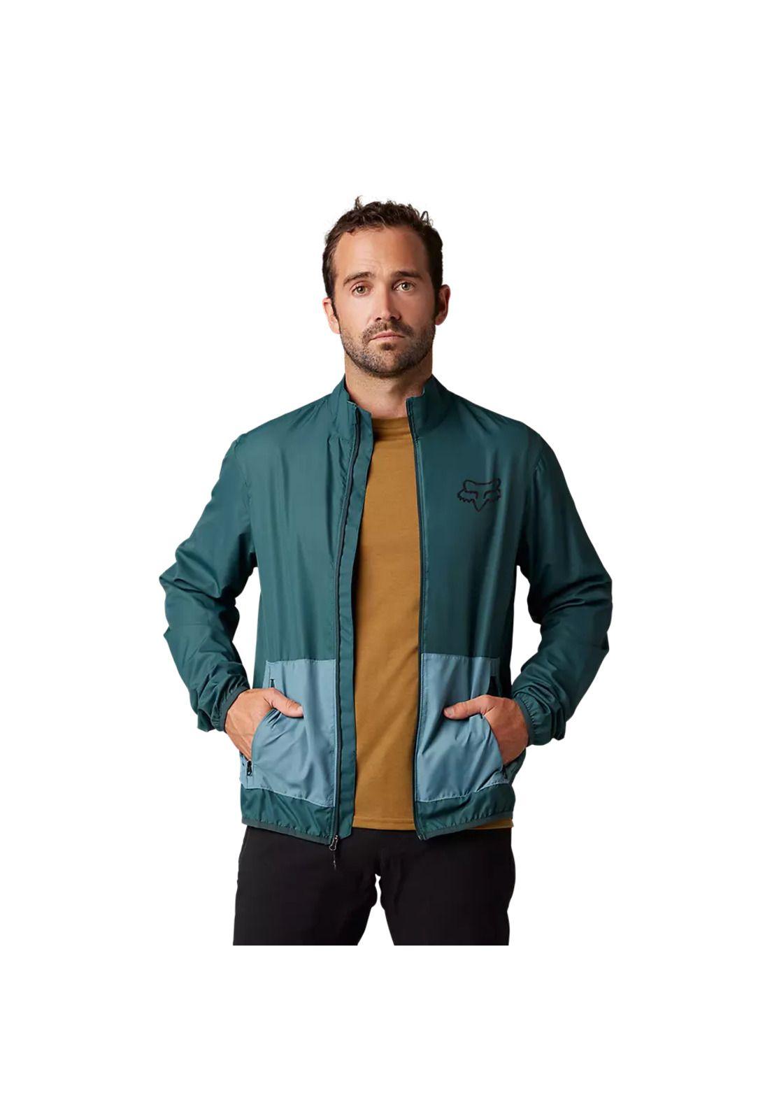 Chaqueta Cortavientos Bicicleta Ranger Esmeralda Fox-2