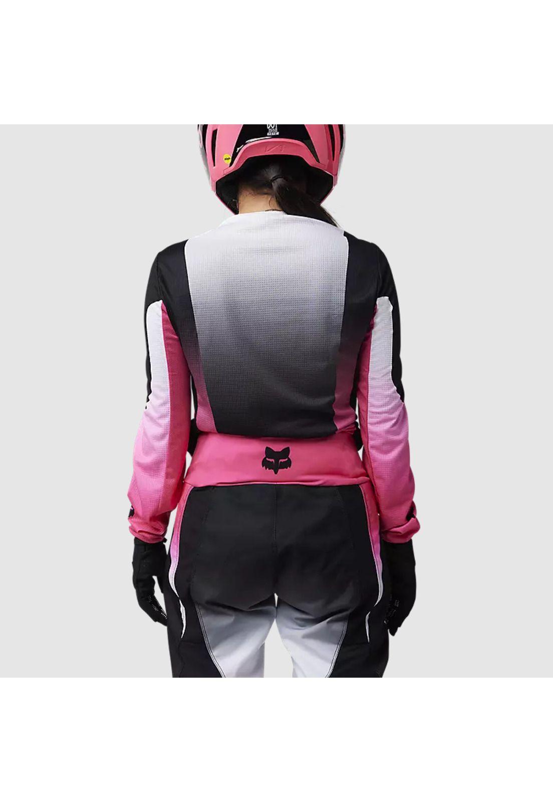 Polera Moto Mujer 180 Lean Negro/Rosado Fox-3