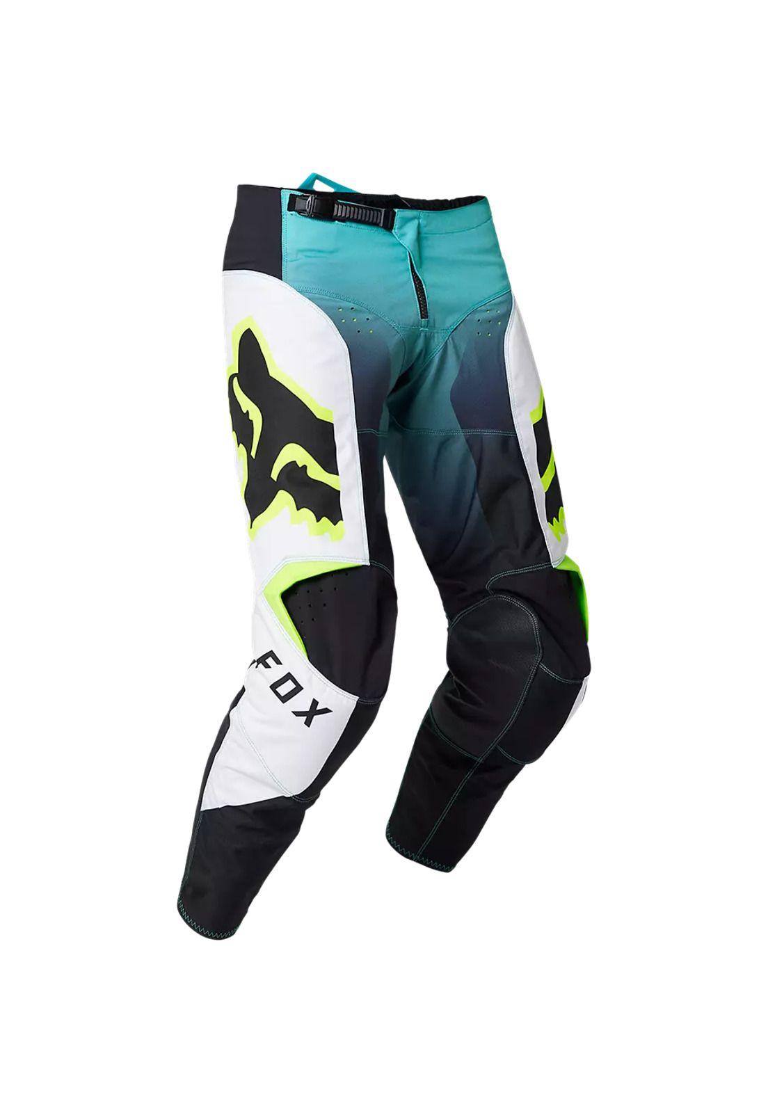 Pantalon Moto 180 Leed Celeste/Blanco Fox-0