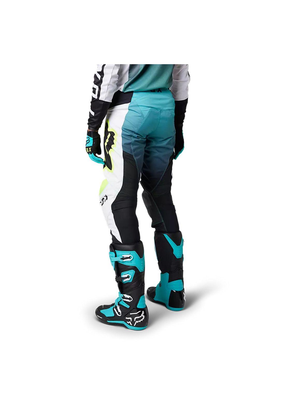 Pantalon Moto 180 Leed Celeste/Blanco Fox-2