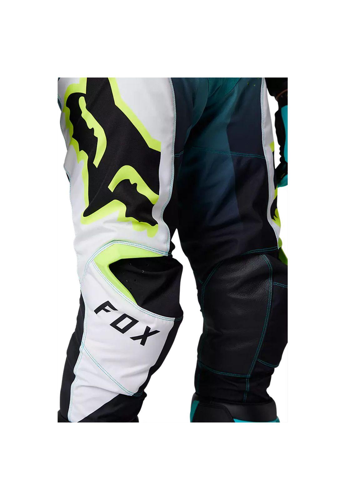 Pantalon Moto 180 Leed Celeste/Blanco Fox-3