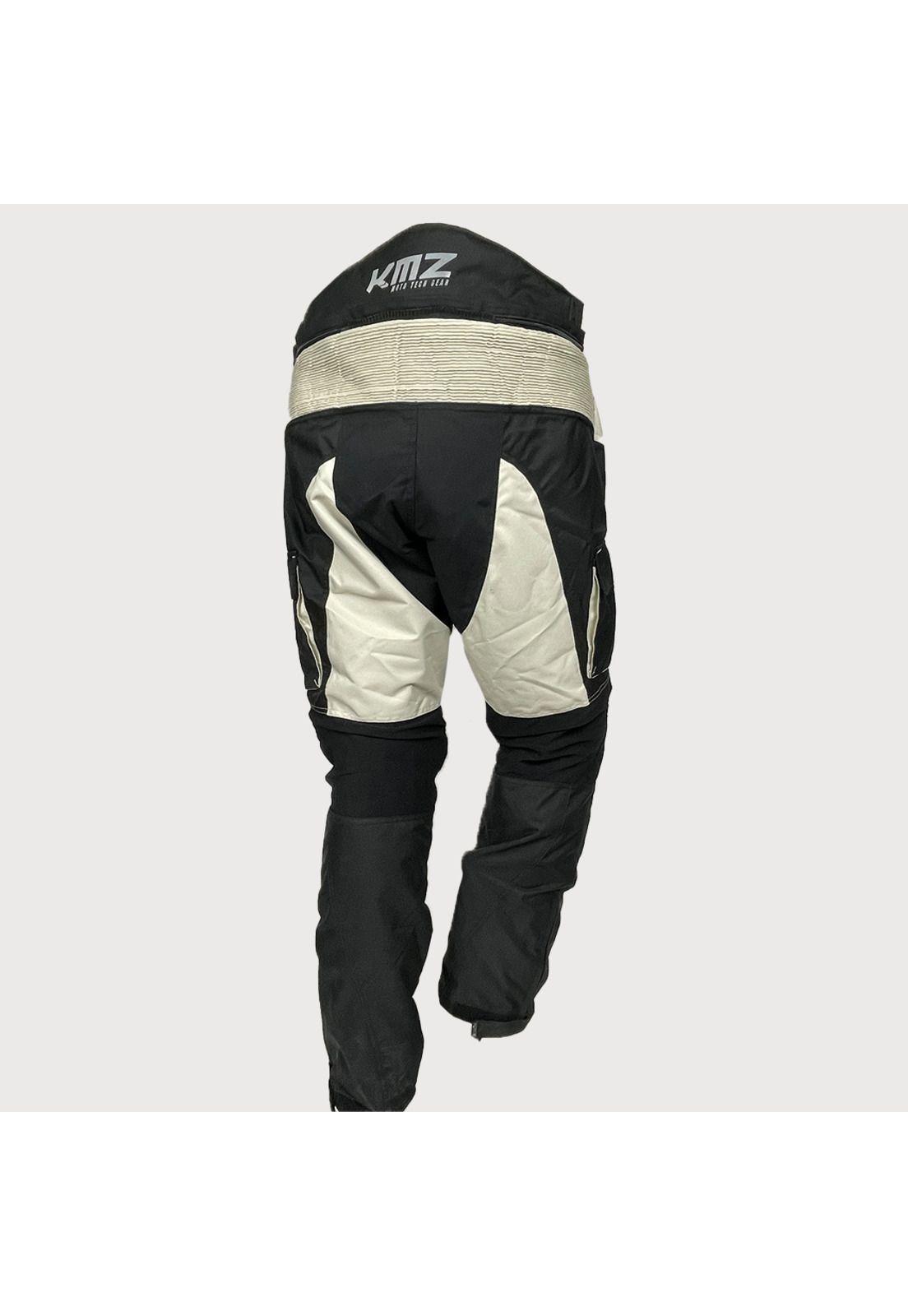 Pantalon Moto Calle Patagonia Negro/Blanco KMZ-3