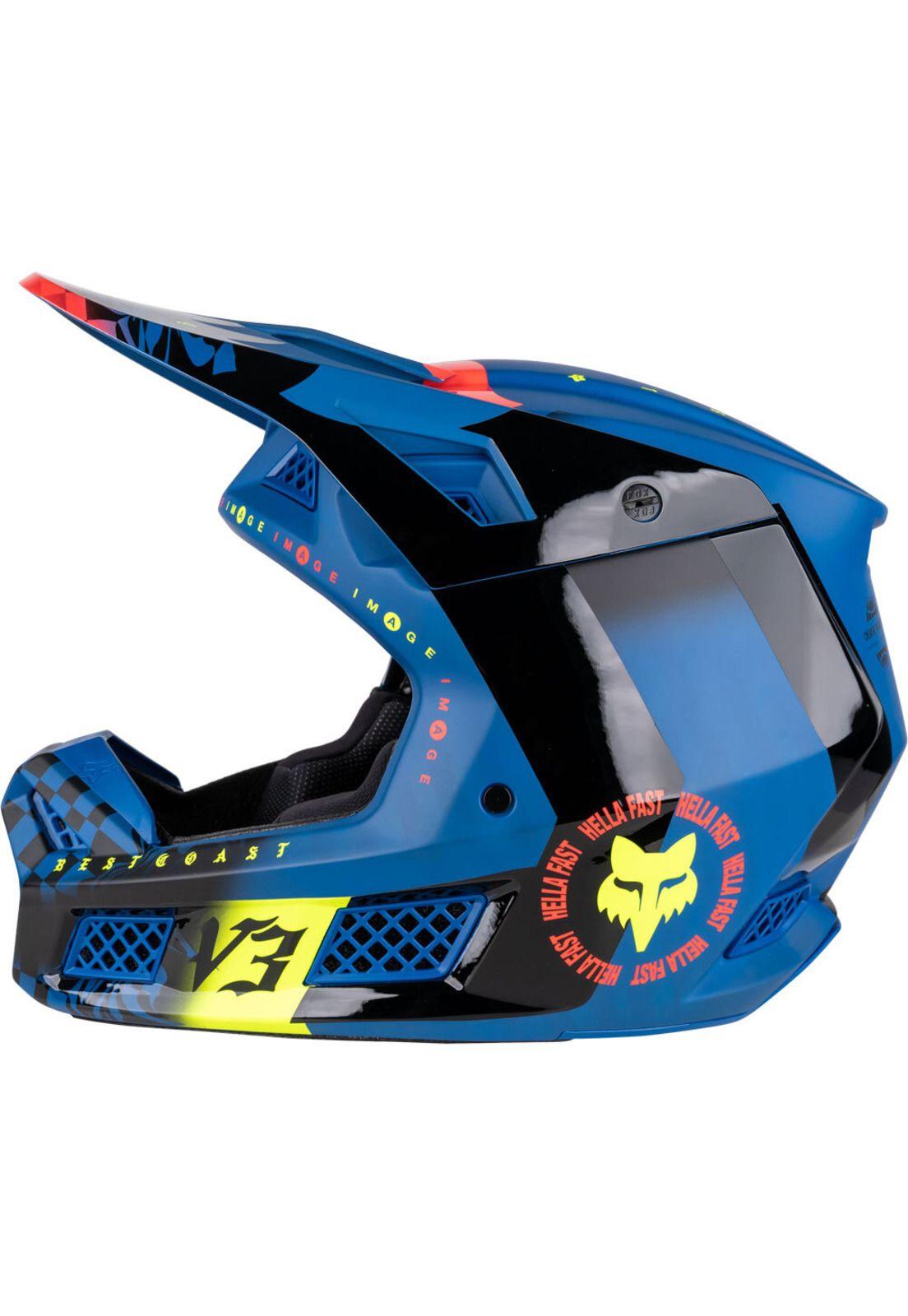 Casco Moto V3 Rs Mawlr Ece Azul Fox-1