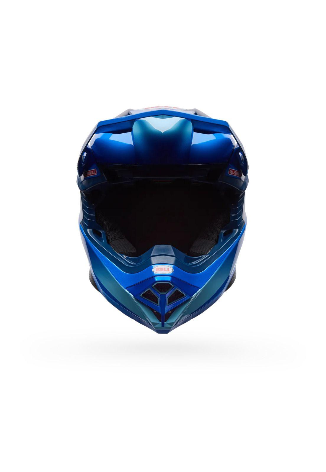 Casco Moto ET3 Moto-10 Spherical Azul Bell-2