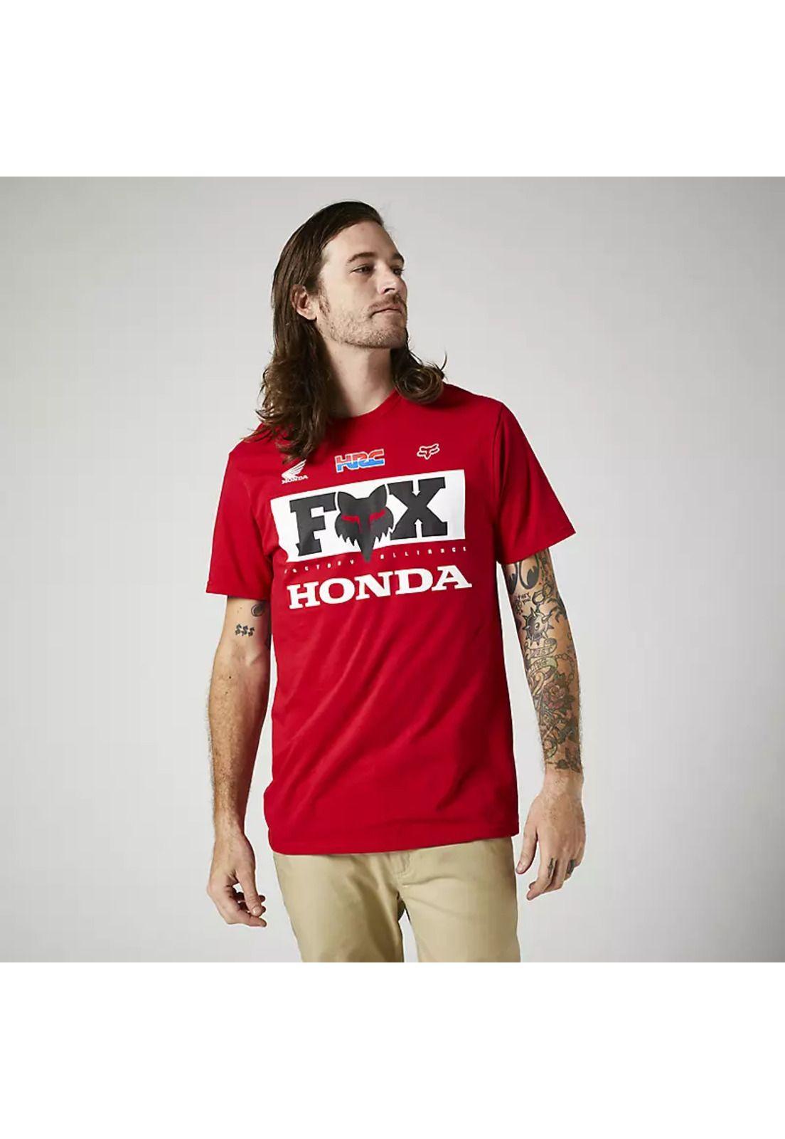 Polera Lifestyle Premium Honda Rojo Fox-0