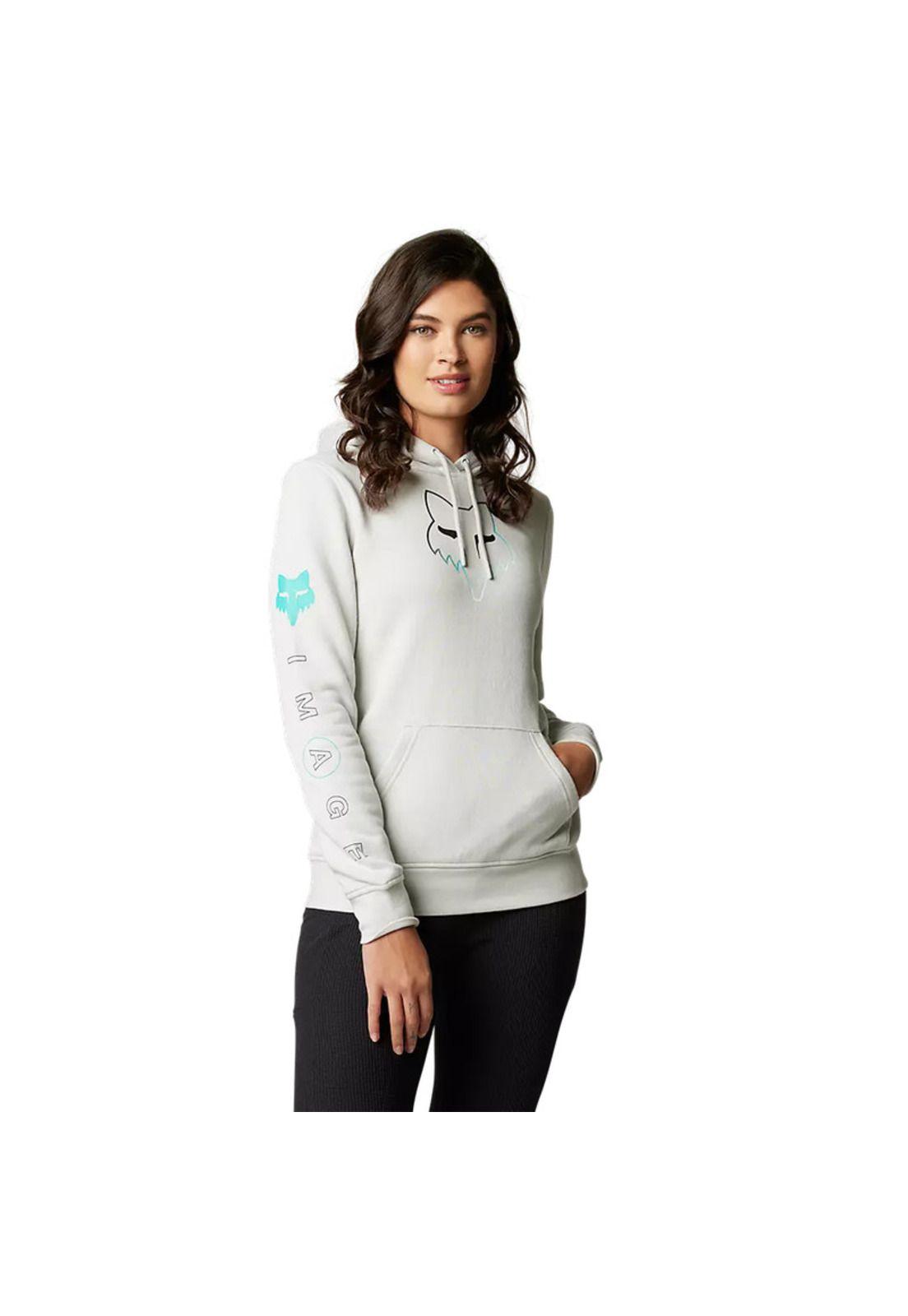 Poleron Lifestyle Mujer Detonate Gris Claro Fox-0